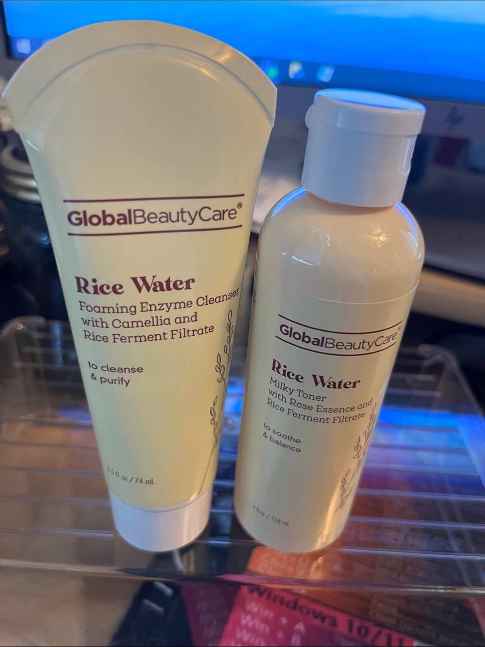 GlobalBeautyCare Rice Water Foaming Enzyme Cleanser & Milky Toner - Cream